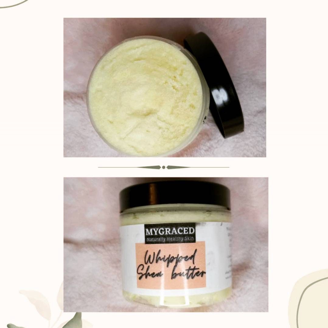 Whipped Unscented Sheabutter 100% Unraffinierte Feuchtigkeitscreme Haar Trockene Haut Lösung von Mygraced