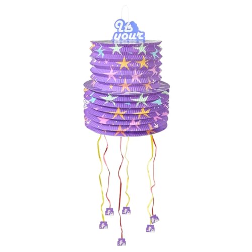 Myhoomowe Kinderparty-Pinata-Spielzeug, Geschenk für MäDchen, Alles Gute zum Geburtstag, DekorationszubehöR, GefüLlte Konfetti-ÜBerraschung von Myhoomowe