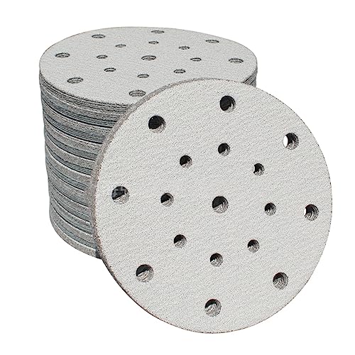 Schleifpapier, Schmirgelleinen, Trockenbau-Schleifpapier, flüssiges Schleifpapier, Packung mit 100 Schleifscheiben for Farbe, 150 mm Durchmesser, 17-Loch-Schleifpapier, 80–1000 Körnung, Schleifpapier von MyrXFb