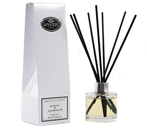 Mystix London | Jasmin & Sandelholz Duftöl-Diffusor | 200ml | Bestes Aroma für Zuhause, Küche, Wohnzimmer und Bad Nachfüllbar von Mystix