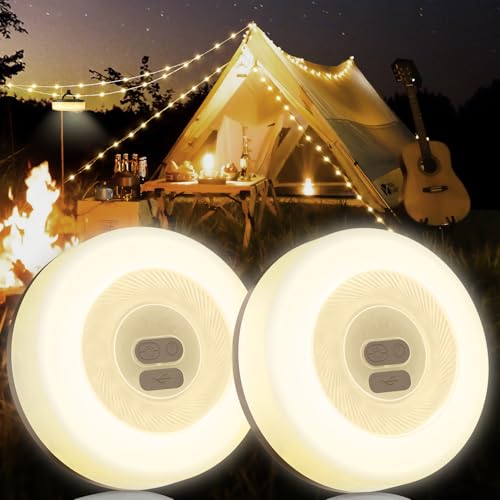 Mytrix 2er-Packung LED Lichterkette für den Außenbereich Grün, Dekorationen für Campingausflüge, Wohnmobile, Wanderungen, 100 cm LED-Partylichter, 2-in-1 tragbares, wiederaufladbares USB-Außenlicht von Mytrix