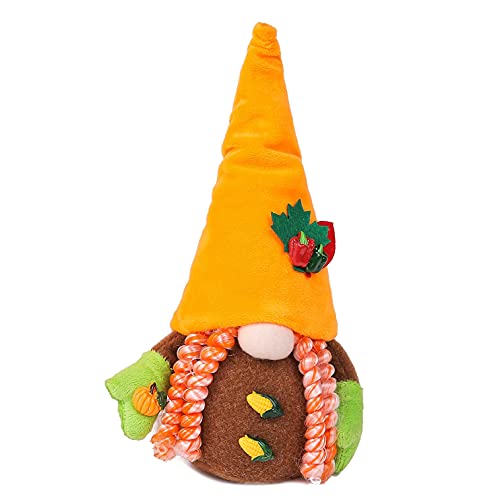 Mzpeldxk Ernte Dank GNOME, Ernte KüRbis Gesichtslose PlüSch Puppe Schwedische Zwerg Geschenk Ornamente für Festival Herbst, B. von Mzpeldxk