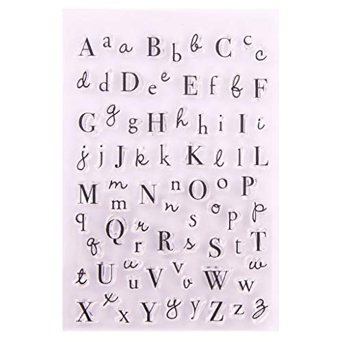 KY-BORED Alphabet Clear Stamps Silikonstempel - Prägung Stempel - DIY Dekoration Stanzen - Stempel Silikon - DIY Stamp - Stempel Prägung von N\A