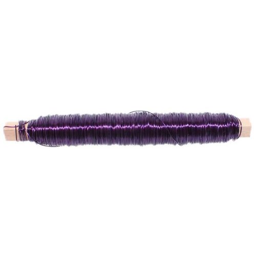 N/A 100g Deko Lackdraht 0,5mm Bindedraht Basteldraht Wickeldraht Draht Dekodraht, Farbe:violett von N/A