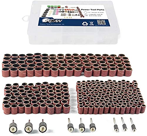 338 PCS Schleiftrommel-Set 1/2 '' 1/4 '' 3/8" Bohrfutter Schleifer Werkzeugset Rotary Tools von NC