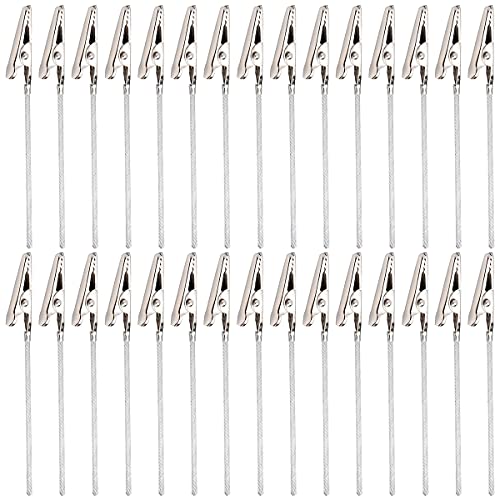 Metalldraht Krokodilklemme, DBAILY 100pcs DIY Handwerk Draht Clip Stehen Memo Fotohalter Langschwanz Krokodil Eisen Clip für Hinweis Büroklammer Hochzeit Geburtstag Party Tischdeko (10cm) von NC