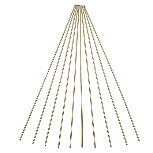 NC 10 Stück Draht-Hartlötstäbe, einfache Schmelzung, Schmelzstangen, niedrige Temperatur, 1,6 mm x 250 mm, geringer Schmelzpunkt, Phosphor-Kupfer-Löten, für Reparatur, Schweißen, Hartlöten von NC