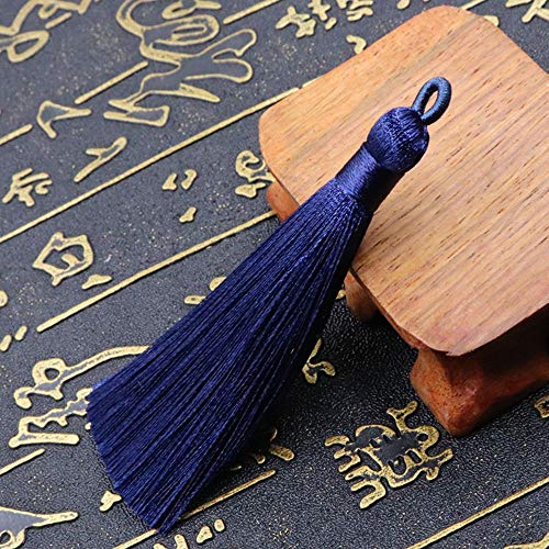 NC 20pcs Mini Silk Tassels Handmade Keychain Tassels Bulk Charms Pendant Fringe Trimmings with Loops DIY Projects, Bookmark Tassel Handmade Soft Ice Silky Tassels von NC