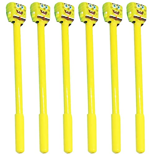 NC ZHUYAO-6 Stück Gelstift,Spongebob Gelstift Süße Gelstifte Gelstiften für Kinder Studenten Schule Büro für Kinder, Studenten, Erwachsene Kawaii Kugelschreiber von NC