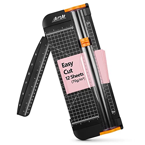 ArtAt A4-Papierschneider, 30,5 cm, gerader Schneiden, Papierschneider, Scrapbooking-Werkzeug mit automatischen Sicherheitsklingen zum Schneiden von Bastelpapier, Karten, Gutscheinen, Vinyl-Etiketten von ArtAt