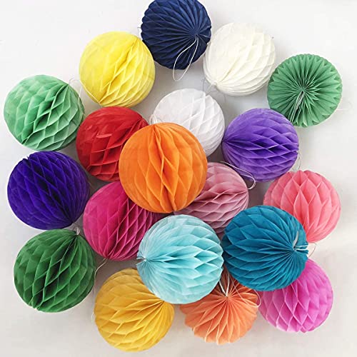 20 x Wabenbälle mit Wabenbällen für Partys, Dekoration aus Papier und Seidenpapier 20 x Wabenbälle mit Wabenbällen für Partys, Dekoration aus Papier und Seidenpapier von N-A