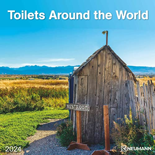 Toilets Around the World 2024 - Wand-Kalender - Broschüren-Kalender - 30x30 - 30x60 geöffnet - Toiletten-Kalender von N NEUMANNVERLAGE