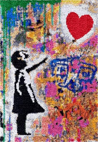 Diy-Teppich Knüpfstern Knüpfhaken-Set „Girl And Love“ Graffiti-Kunst,Knüpfhaken-Teppich-Set Zum Selbermachen,Set Zur Teppichherstellung,Kreuzstich-Stickerei-Set,Handarbeit,Basteltepp 20x15in Diy-Teppich Knüpfstern Knüpfhaken-Set „Girl And Love“ Graffiti-Kunst,Knüpfhaken-Teppich-Set Zum Selbermachen,Set Zur Teppichherstellung,Kreuzstich-Stickerei-Set,Handarbeit,Basteltepp 20x15in von N.LANSHAN