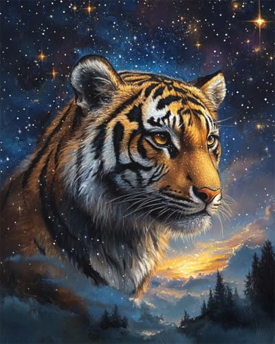 N.LANSHAN DIY Knüpfteppich Fantasy-Tiger Und Sternenhimmel Teppich-Sets Für Anfänger: Wandteppich-Set,Stickerei,Fußmatten,Fußmatte,Geschenk 90x120cm N.LANSHAN DIY Knüpfteppich Fantasy-Tiger Und Sternenhimmel Teppich-Sets Für Anfänger: Wandteppich-Set,Stickerei,Fußmatten,Fußmatte,Geschenk 90x120cm von N.LANSHAN