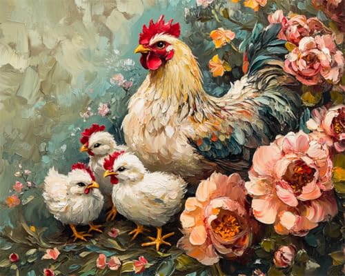 N.LANSHAN DIY Knüpfteppich Hühnertier Und Blumen Diy-Knüpfteppich-Sets Für Anfänger,Unfertige Häkel- Und Stickteppiche 80x115cm N.LANSHAN DIY Knüpfteppich Hühnertier Und Blumen Diy-Knüpfteppich-Sets Für Anfänger,Unfertige Häkel- Und Stickteppiche 80x115cm von N.LANSHAN