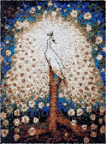 N.LANSHAN DIY Knüpfteppich Zum Selber Knüpfen Fantasie Weißer Pfau Tier Diy-Knüpfset,Handarbeit,Stickerei,Wandteppich,Teppichherstellung,Geschenk Für Heimwerker 60x90cm N.LANSHAN DIY Knüpfteppich Zum Selber Knüpfen Fantasie Weißer Pfau Tier Diy-Knüpfset,Handarbeit,Stickerei,Wandteppich,Teppichherstellung,Geschenk Für Heimwerker 60x90cm von N.LANSHAN