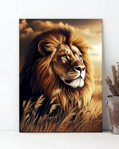 N.LANSHAN DIY Knüpfteppich Zum Selber Knüpfen Löwe Tier Und Landschaft Knüpfteppich-Sets Für Anfänger,Diy-Handarbeit,Häkelteppich-Set,Heimdekoration 55x75cm N.LANSHAN DIY Knüpfteppich Zum Selber Knüpfen Löwe Tier Und Landschaft Knüpfteppich-Sets Für Anfänger,Diy-Handarbeit,Häkelteppich-Set,Heimdekoration 55x75cm von N.LANSHAN