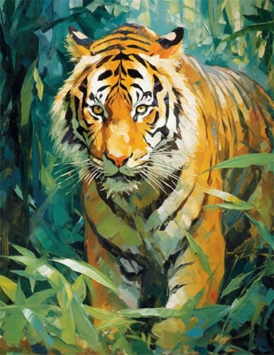 N.LANSHAN Diy-Teppich Knüpfstern Tiger Tier Ölgemälde Knüpfteppich-Set Für Anfänger,Stickset,3D-Bastelsets,Dekoration 60x90cm N.LANSHAN Diy-Teppich Knüpfstern Tiger Tier Ölgemälde Knüpfteppich-Set Für Anfänger,Stickset,3D-Bastelsets,Dekoration 60x90cm von N.LANSHAN