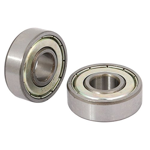 NA 2 Stück 6201Z Doppel-Metallschild-Kugellager, 12 mm x 32 mm x 10 mm, Silberfarben von NA