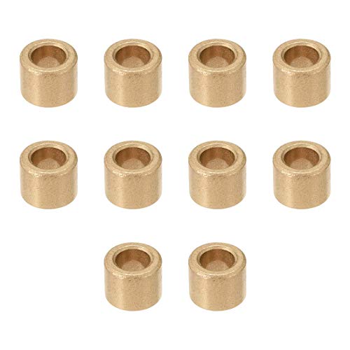 Lagerhülse Bohrung 6 mm x Außendurchmesser 10 mm x Länge 8 mm Nüsse aus Bronze Sintert selbstschmierend 10 Stück von NA