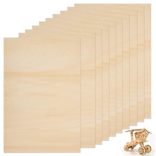 NACAIKJ 10 Stück Lindenholz Platten 300 x 200 x 3mm Sperrholzplatte zum Basteln Sperrholz Bastelholz Holzplatte zum Basteln DIY Modell Flugzeug Schiff Handwerk Gemälde Laser von NACAIKJ