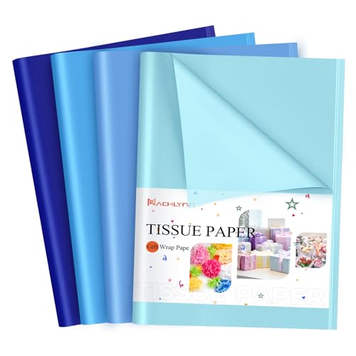 NACHLYNN 108 Blatt Blau Geschenkpapier Seidenpapier 35 x 50 cm Geschenkpapier Kunst Seidenpapier Basteln für Festival Geburtstag DIY Feiertage Basteln Geschenke Dekor von NACHLYNN