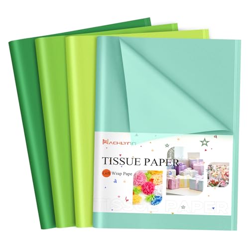 NACHLYNN 54 Blatt Grün Tissue Papier Bulk 14 x 20 Zoll Geschenkpapier Seidenpapier Geschenkpapier Kunst Seidenpapier Basteln für Weihnachten Saint Patrick's Day Geburtstag DIY Feiertage Dekor von NACHLYNN