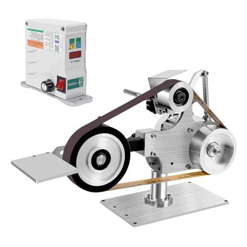 NADYE Bandschleifer, Bank-Polierschleifer, Zoll-Bandschleifer mit bürstenlosem 550-W-Motor, Bandschleifer, Polier- und Schleifschärfer, verstellbar für die Metallbearbeitung von NADYE