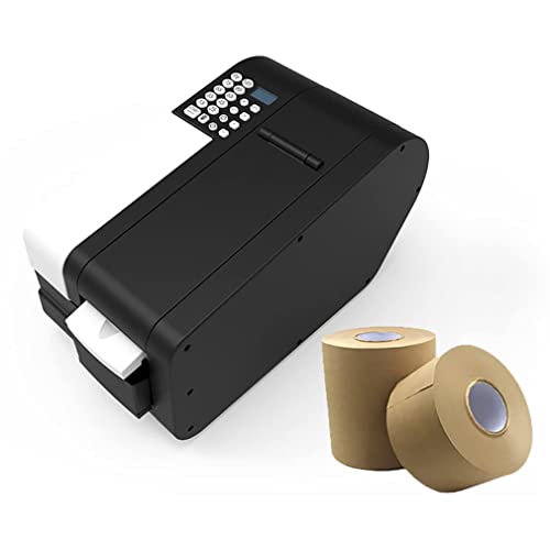 NADYE Kraft-Klebebandabroller, automatischer wasseraktivierter Klebebandschneider für gummiertes Klebeband, 2–8 cm breit, Kraft-Klebebandabroller, automatische One-Touch-Befeuchtung (Black) von NADYE