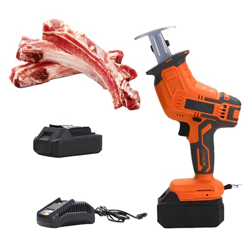 NADYE Säbelsäge 3000 SPM Handheld Akku-Knochensäge Maschine Elektrische Handsäge Fleisch Tragbare Metzger Knochensäge (A) von NADYE