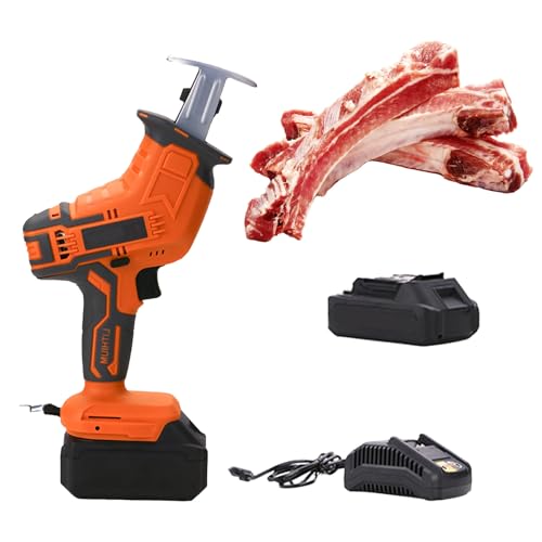 NADYE Säbelsäge 3000 SPM Handheld Akku-Knochensäge Maschine Elektrische Handsäge Fleisch Tragbare Metzger Knochensäge (B) von NADYE