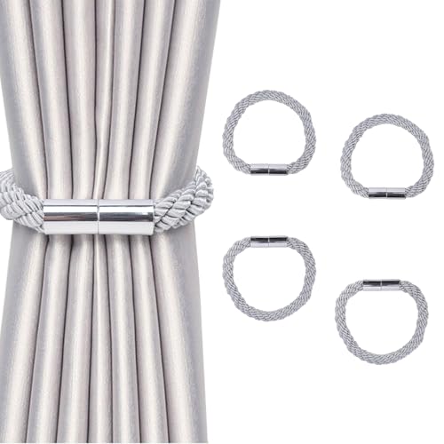 NAHUAA 2 Stück Raffhalter für Vorhänge Magnetisch Grau Raffhalter für Gardinen Halterung Gardinenhalter Raffhalter für Haus Büro Dekoration NAHUAA 2 Stück Raffhalter für Vorhänge Magnetisch Grau Raffhalter für Gardinen Halterung Gardinenhalter Raffhalter für Haus Büro Dekoration von NAHUAA