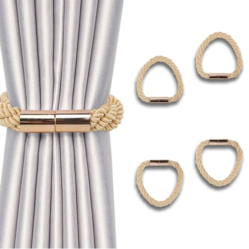 NAHUAA 4 Stück Raffhalter für Vorhänge Magnetisch Gold Raffhalter für Gardinen Halterung Gardinenhalter Raffhalter für Haus Büro Dekoration NAHUAA 4 Stück Raffhalter für Vorhänge Magnetisch Gold Raffhalter für Gardinen Halterung Gardinenhalter Raffhalter für Haus Büro Dekoration von NAHUAA