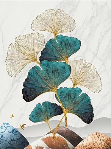 NAHUIGOOD Cross Stitch Kits For Beginners Ginkgo Biloba 11Ct40X50Cm Diy Set Erwachsene Embroidery Kit Handarbeiten Sticken Set Stickbilder Erwachsen von NAHUIGOOD