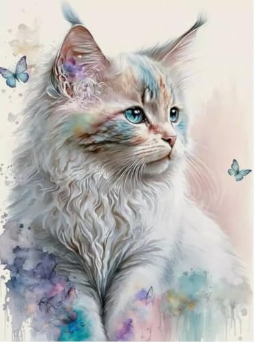 NAHUIGOOD Cross Stitch Kits For Beginners Katze 11Ct40X50Cm Diy Set Erwachsene Embroidery Kit Handarbeiten Sticken Set Stickbilder Erwachsen von NAHUIGOOD