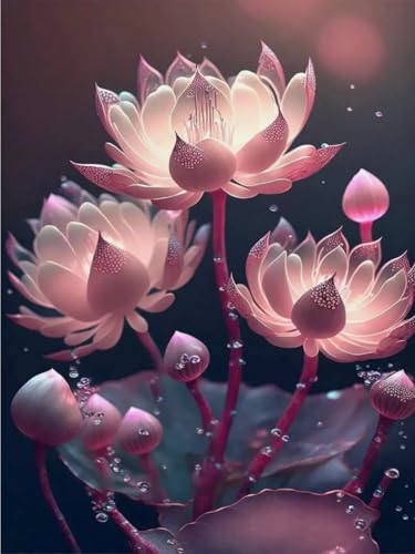 NAHUIGOOD Cross Stitch Kits For Beginners Lotus 11Ct40X50Cm Diy Set Erwachsene Embroidery Kit Handarbeiten Sticken Set Stickbilder Erwachsen von NAHUIGOOD