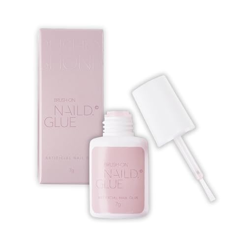 NAILD Brush On Glue mit Pinsel (7g) | Nagelkleber für Press On Nails | Extra Starker Halt | Einfaches Auftragen und Entfernen | Kleber für Maniküre und Pediküre von NAILD