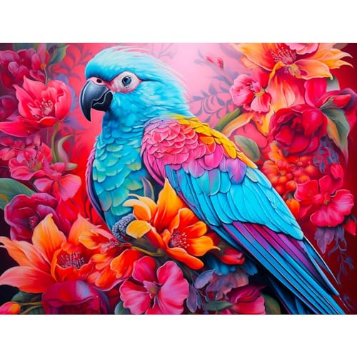 NAIMOER Diamond Painting Vögel, Diamant Painting Erwachsene Diamond Painting Tiere Erwachsene Bilder Blumen Diamant Painting Kinder 5D Diamant Malerei Stickerei für Home Décor(30x40cm) von NAIMOER