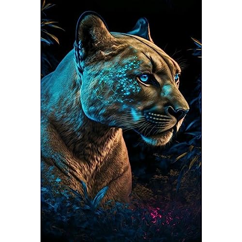 NAIMOER Leopard Diamond Painting Kits für Erwachsene Kinder, 5D Diamant Painting Leopard Bilder Erwachsene, Diamond Painting Tiere Bilder Kinder Malerei Set für Home Dekor 30x40cm von NAIMOER