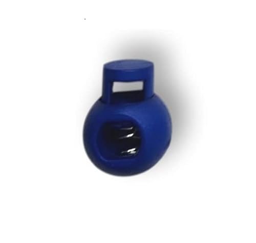 NAINA`S Kordelklemme Kordelstopper 22 x 17mm 1-Loch rund für Kordel,Seile,Jacken Ø 8mm Royalblau 10 Stück von NAINA`S