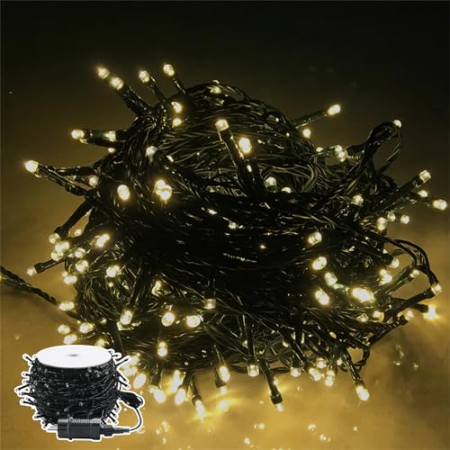 NAIZY Led Lichterkette, 100m 1000 LED Lichter Mit IP44 Wasserdicht und 8 Modi für Innen, Außen, Weihnachten, Party, Hochzeit, DIY - Warmweiß von NAIZY