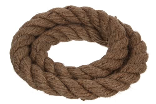 NAJDER Seilwerk Juteseil Naturfasern Tauwerk Hanf 3 gestrandet Jute Tau dekorativ Seil Absperrseil für Schaukel (14 mm, 10 m) von NAJDER