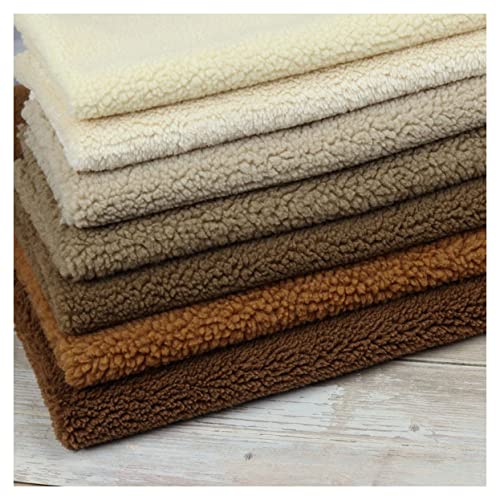 7 Farben Weiches Fleece Sherpa Kunstfell Kunstpelz Stoff Meterware 150x100cm Nicht Dehnbar für Kleidung, Näharbeiten, Spielzeug, Dekorationen(Color:Dark Brown) von NAKAN