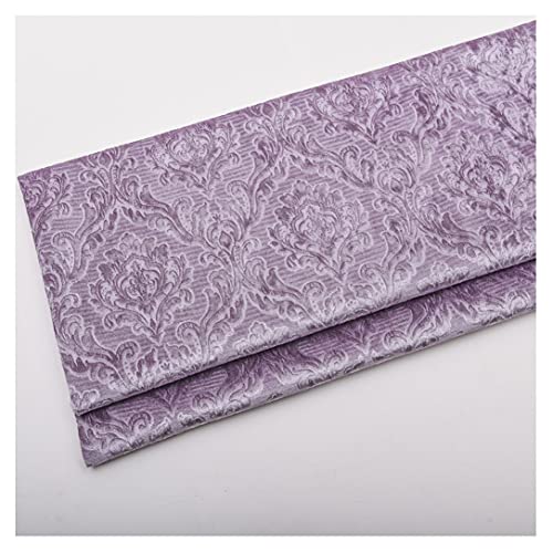 NAKAN Geprägter Samtstoff Polyesterstoff Meterware 140x100cm Blumenmuster Velours Bezugsstoff für Sofastühle Polster- und Sitzbezüge, Nähhandwerk, Deko(Color:helles Lila) von NAKAN