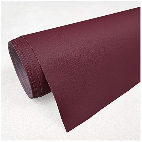 Massiver Kunstlederstoff Polsterstoff Meterware 160cm Breite PU Kunstleder Vinyl Stoff Litchi-Muster für Heimwerkerarbeiten, Nähen, Sitzbezüge, Möbelreparatur(Color:16) von NAKAN