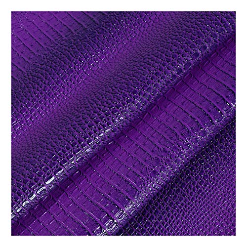 NAKAN 138x100cm PU Kunstleder Stoff Polsterstoff Meterware Krokodilmuster-Kunstleder für Sofastuhl-Sitzbezug, DIY Crafts, Dekorationen(Color:Purple 11) von NAKAN