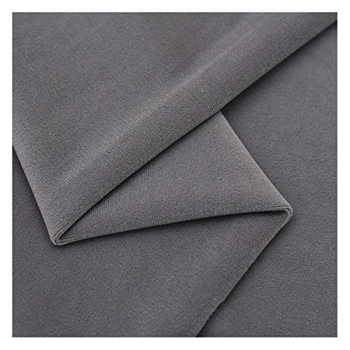 NAKAN Einfarbiger Samtstoff Mattes Polster-Velours-Stoff Meterware 150cm breit für DIY-Basteleien, Stuhlsitzbezug, Wohndekoration, schwarz/grau(Color:Dark grey59) von NAKAN