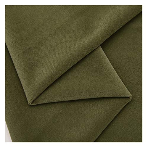 Grün Samtstoff Matt Polstersamt Vorhangstoff Meterware 150cm Breite für Möbelpolster, Stuhlsitzbezug, Kunsthandwerk, Wohnkultur(Color:olive green54) von NAKAN