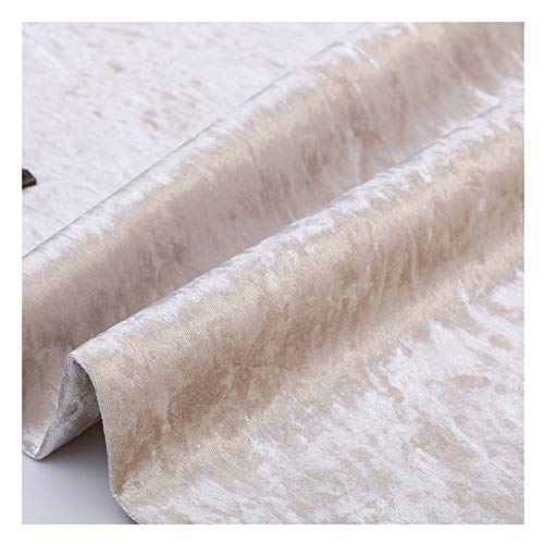 NAKAN Stretch Pannesamt Stoff Meterware Samtstoff Dekostoff 150cm Breite für Heimtextilien, Sitzbezug für Sofastühle, Vorhang, Basteln(Color:Beige) von NAKAN