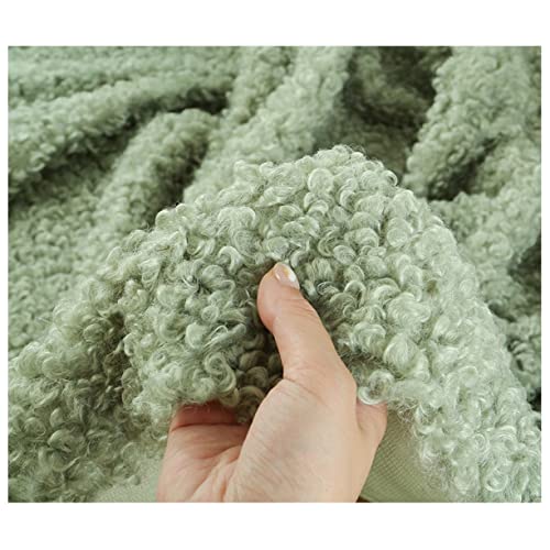 Sherpa Fleece Kunstpelz Kunstfell Stoff 160x50cm Hohe Dichte Soft Faux Schaffell Stoff für Nähen, Spielzeug, Kissen, Kostüm, DIY Basteln(Color:grün) von NAKAN